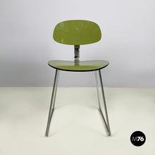 画像をギャラリービューアに読み込む, Chair in green formica and chromed metal, 1950s
