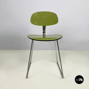 Chair in green formica and chromed metal, 1950s