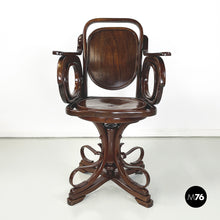 Load image into Gallery viewer, Swivel chair in wood by Thonet, 1900s
