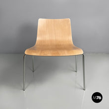 将图片加载到图库查看器，Chair in light wood and metal, 1980s
