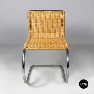 Chairs in straw and steel, 1970s