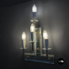 Carica l'immagine nel visualizzatore di Gallery, Glass and brass wall light, 1930s
