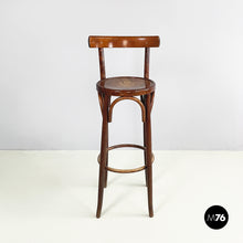 Carica l&#39;immagine nel visualizzatore di Gallery, High bar stool in wood, 1900-1950s
