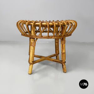 Stool in rattan, 1960s