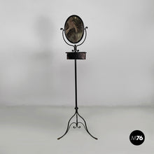 画像をギャラリービューアに読み込む, Black metal console with mirror, late 1800s
