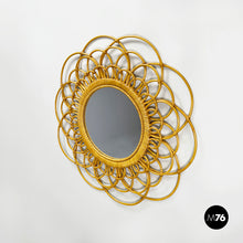 Load image into Gallery viewer, Round rattan wall mirror, 1960s
