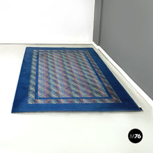 Load image into Gallery viewer, Blue wool carpet by Missoni, 1990s
