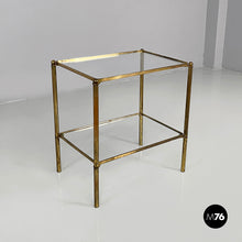 将图片加载到图库查看器，Coffe tables in brass and glass, 1960s
