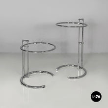 将图片加载到图库查看器，Coffe tables in steel and glass, 1980s
