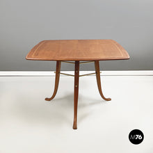 Carica l&#39;immagine nel visualizzatore di Gallery, Coffee table in wood and brass, 1960s
