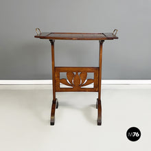 Load image into Gallery viewer, Coffe or side table in wood and brass, 1900s
