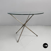 Carica l&#39;immagine nel visualizzatore di Gallery, Coffe table in glass and  burnished metal, 1960s
