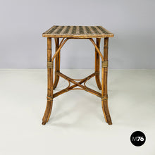 Load image into Gallery viewer, Outdoor dining table in rattan, early 1900s
