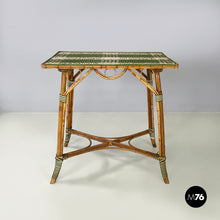 画像をギャラリービューアに読み込む, Outdoor dining table in rattan, early 1900s
