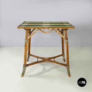 Outdoor dining table in rattan, early 1900s