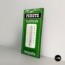 画像をギャラリービューアに読み込む, Wall thermometer Perutz in metal, 1950s
