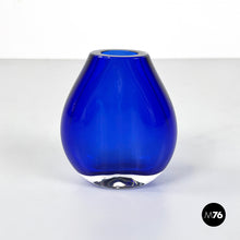Carica l&#39;immagine nel visualizzatore di Gallery, Blue Murano glass vase by Venini, 1990s
