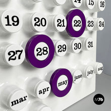 Load image into Gallery viewer, Purple rings for the perpetual wall calendar by Ring A Date, 2020s
