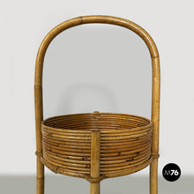 Charger l'image dans la galerie, Bamboo and rattan serving trolley, 1960s
