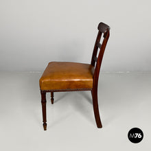Carica l'immagine nel visualizzatore di Gallery, Chairs in wood and leather, 1930s
