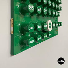 Load image into Gallery viewer, Wall perpetual green calendar by Giorgio Della Beffa for Ring A Date, 2000-2010s
