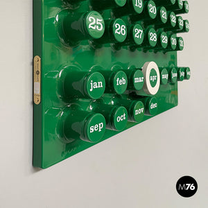 Wall perpetual green calendar by Giorgio Della Beffa for Ring A Date, 2000-2010s