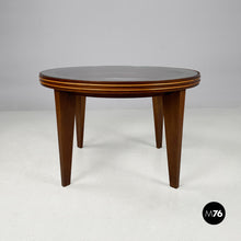 Load image into Gallery viewer, Round wooden coffee table, 1930s
