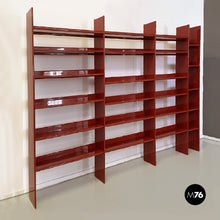 Load image into Gallery viewer, Red plywood bookcase, 1970s
