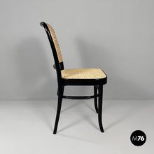 Load image into Gallery viewer, Chair in straw and black wood, 1980s
