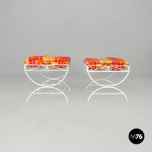 将图片加载到图库查看器，White iron stools, 1960s

