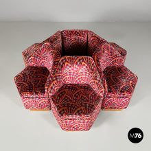 画像をギャラリービューアに読み込む, Armchairs in fabric and wood, 1970s
