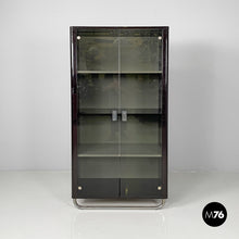Load image into Gallery viewer, Wooden black lacquered wardrobe, 1970s
