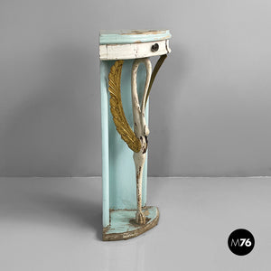 Corner console in wood, 1940s