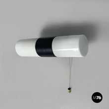 Load image into Gallery viewer, Wall lamp in opaline glass and black Bakelite, 1950s
