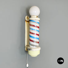 Load image into Gallery viewer, Barber Pole in plastic, metal and opaline glass, 1950s
