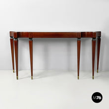 Load image into Gallery viewer, Wooden console with brass feet, 1950s
