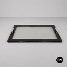 Load image into Gallery viewer, Cart in black wood, glass and steel, 1930s
