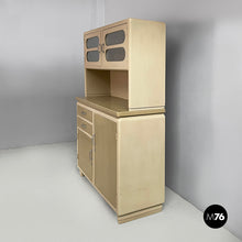 Load image into Gallery viewer, Sideboard in glass and beige wood, 1940s

