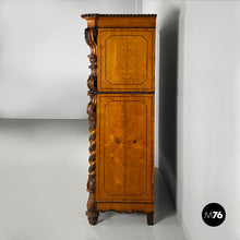 Carica l'immagine nel visualizzatore di Gallery, Sideboard with mirrors in turned wood, 1930s
