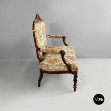Load image into Gallery viewer, Sofa in fabric and wood, 1930s
