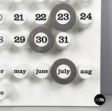 Charger l&#39;image dans la galerie, Silver gray rings for the perpetual wall calendar by Ring A Date, 2020s
