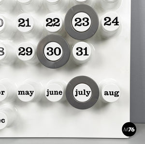 Silver gray rings for the perpetual wall calendar by Ring A Date, 2020s