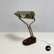 Charger l&#39;image dans la galerie, Adjustable table lamp in metal, 1930s
