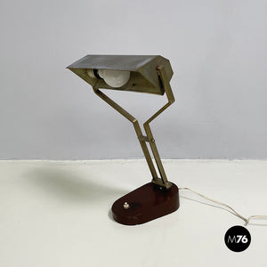 Adjustable table lamp in metal, 1930s