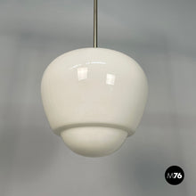 将图片加载到图库查看器，Chandelier in opaline glass, 1970s
