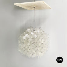 Load image into Gallery viewer, Pendant chandelier in glass, 1970s
