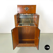 Charger l&#39;image dans la galerie, Wooden bar cabinet with lamp, 1940s
