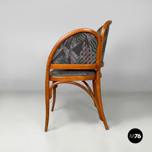 将图片加载到图库查看器，Chair in wood and patterned fabric, 1930s
