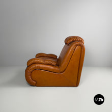 Carica l'immagine nel visualizzatore di Gallery, Brown leather armchairs, 1970s
