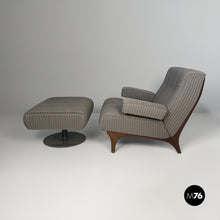 将图片加载到图库查看器，Armchair and pouf by Eugenio Gerli for Tecno, 1960s
